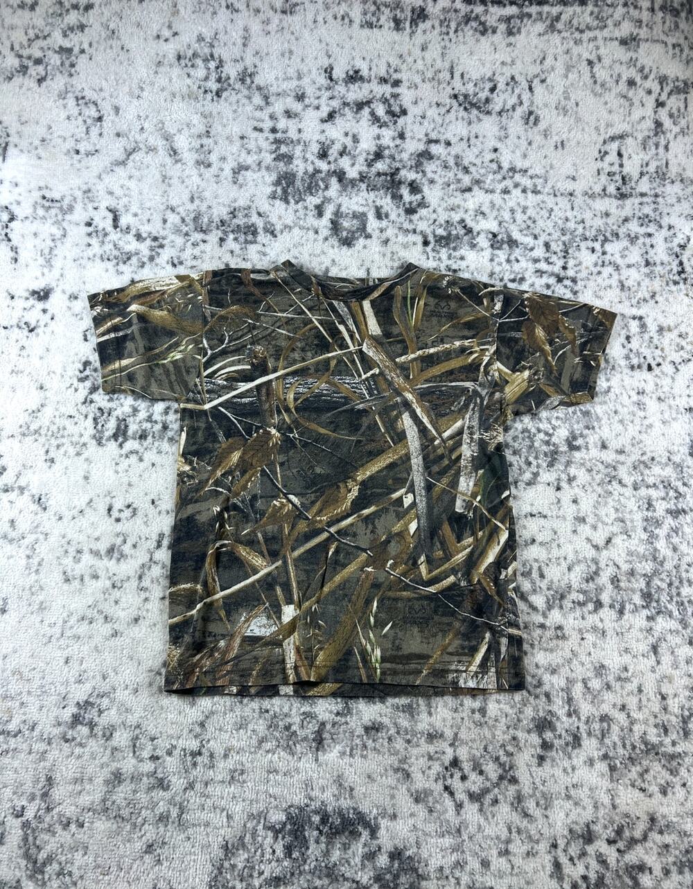 Ranger Hunting T-Shirt Mens L Gray Brown RealTree Mossy Oak Max 4 Camo Outdoor